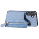 For Samsung Galaxy S24+ 5G Carbon Fiber Horizontal Flip Zipper Wallet Phone Case(Blue)