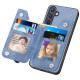 For Samsung Galaxy S24+ 5G Carbon Fiber Horizontal Flip Zipper Wallet Phone Case(Blue)