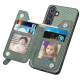 For Samsung Galaxy S24+ 5G Carbon Fiber Horizontal Flip Zipper Wallet Phone Case(Green)