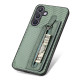 For Samsung Galaxy S24+ 5G Carbon Fiber Horizontal Flip Zipper Wallet Phone Case(Green)