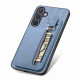 For Samsung Galaxy S24+ 5G Carbon Fiber Vertical Flip Zipper Phone Case(Blue)
