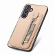 For Samsung Galaxy S24+ 5G Carbon Fiber Vertical Flip Zipper Phone Case(Khaki)