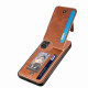 For Samsung Galaxy S24+ 5G Carbon Fiber Vertical Flip Zipper Phone Case(Brown)