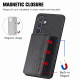 For Samsung Galaxy S24+ 5G Carbon Fiber Magnetic Card Wallet RFID Blocking Phone Case(Black)