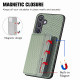 For Samsung Galaxy S24+ 5G Carbon Fiber Magnetic Card Wallet RFID Blocking Phone Case(Green)