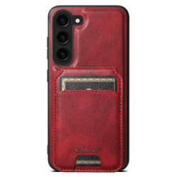 For Samsung Galaxy S23+ 5G Suteni H15  Oil Eax Leather Detachable Wallet Back Phone Case(Red)