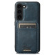 For Samsung Galaxy S24+ 5G Suteni H15  Oil Eax Leather Detachable Wallet Back Phone Case(Blue)