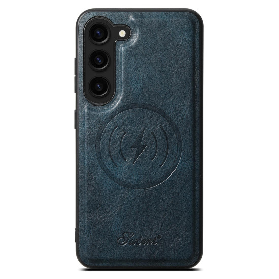 For Samsung Galaxy S24+ 5G Suteni H15  Oil Eax Leather Detachable Wallet Back Phone Case(Blue)