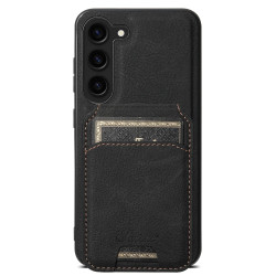 For Samsung Galaxy S23+ 5G Suteni H16 Litchi Texture Leather Detachable Wallet Back Phone Case(Black)