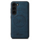 For Samsung Galaxy S24+ 5G Suteni H16 Litchi Texture Leather Detachable Wallet Back Phone Case(Blue)
