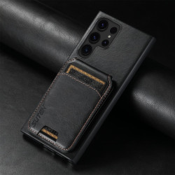 For Samsung Galaxy S23+ 5G Suteni H02 Leather Wallet Stand Back Phone Case(Black)