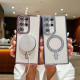 For Samsung Galaxy S24+ 5G Diamond Gradient Plated MagSafe TPU Phone Case(Silver)