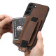 For Samsung Galaxy S23+ 5G Suteni H13 Litchi Leather Wrist Strap Wallet Back Phone Case(Brown)