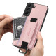 For Samsung Galaxy S23+ 5G Suteni H13 Litchi Leather Wrist Strap Wallet Back Phone Case(Pink)