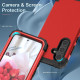 For Samsung Galaxy S24+ 5G 3 in 1 Silicone Hybrid PC Shockproof Phone Case(Red)