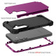 For Samsung Galaxy S24+ 5G 3 in 1 Silicone Hybrid PC Shockproof Phone Case(Dark Purple)