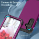 For Samsung Galaxy S24+ 5G 3 in 1 Silicone Hybrid PC Shockproof Phone Case(Dark Purple)