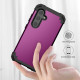 For Samsung Galaxy S24+ 5G 3 in 1 Silicone Hybrid PC Shockproof Phone Case(Dark Purple)