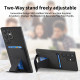 For Samsung Galaxy S24+ 5G Carbon Fiber Card Bag Fold Stand Phone Case(Black)
