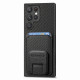 For Samsung Galaxy S24+ 5G Carbon Fiber Card Bag Fold Stand Phone Case(Black)