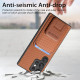 For Samsung Galaxy S24+ 5G Carbon Fiber Card Bag Fold Stand Phone Case(Brown)