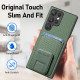 For Samsung Galaxy S24+ 5G Carbon Fiber Card Bag Fold Stand Phone Case(Green)
