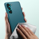For Samsung Galaxy S24+ 5G Plain-leather All-inclusive Shockproof Phone Case(Green)
