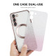 For Samsung Galaxy S24+ 5G ENKAY Hat-Prince Magnetic Glitter Plated TPU Phone Case with Lens Film(Pink)
