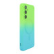 For Samsung Galaxy S24+ 5G ENKAY Hat-Prince MagSafe Rainbow Gradient Silicone Phone Case with Lens Film(Green Blue)