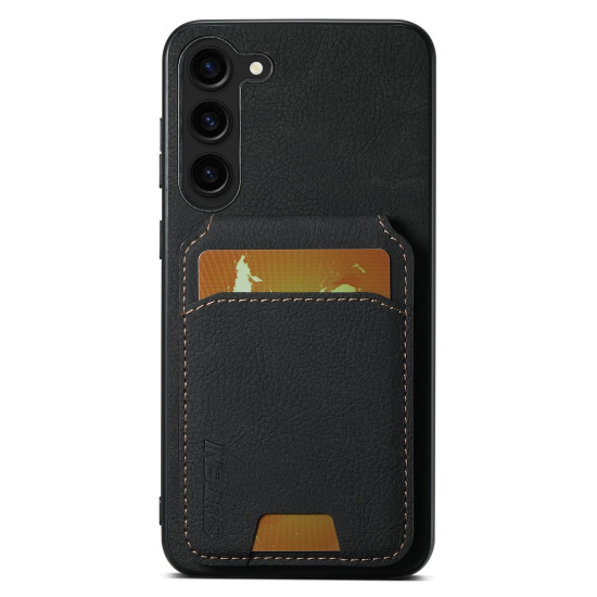 For Samsung Galaxy S24+ 5G Suteni H02 Litchi Leather Card Wallet Stand Back Phone Case(Black)