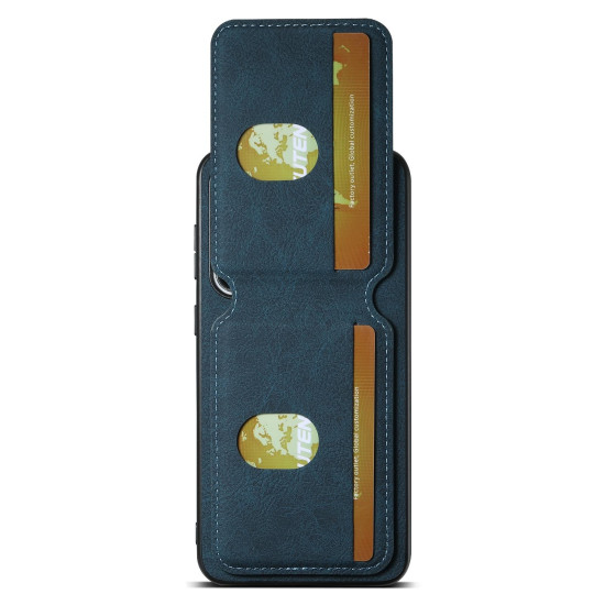 For Samsung Galaxy S23+ 5G Suteni H02 Litchi Leather Card Wallet Stand Back Phone Case(Blue)