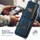 For Samsung Galaxy S23+ 5G Suteni H02 Litchi Leather Card Wallet Stand Back Phone Case(Blue)