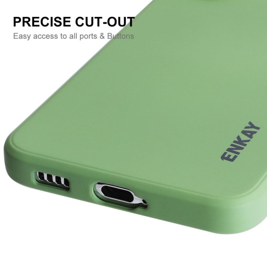 For Samsung Galaxy S24+ 5G ENKAY Liquid Silicone Soft Shockproof Phone Case(Dark Green)