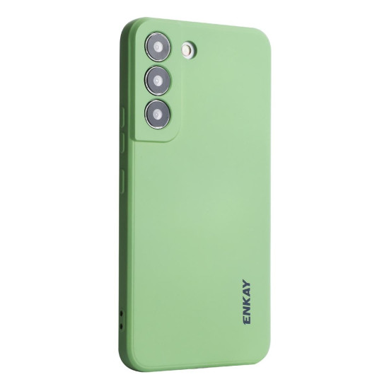 For Samsung Galaxy S24+ 5G ENKAY Liquid Silicone Soft Shockproof Phone Case(Light Green)
