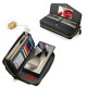 For Samsung Galaxy S24+ 5G Crossbody Multi-functional Zipper Wallet Litchi Leather Phone Case(Black)