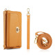 For Samsung Galaxy S24+ 5G Crossbody Multi-functional Zipper Wallet Litchi Leather Phone Case(Orange)
