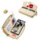 For Samsung Galaxy S24+ 5G Crossbody Multi-functional Zipper Wallet Litchi Leather Phone Case(Beige)