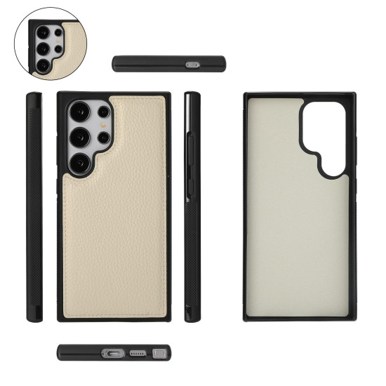 For Samsung Galaxy S24+ 5G Crossbody Multi-functional Zipper Wallet Litchi Leather Phone Case(Beige)
