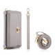 For Samsung Galaxy S24+ 5G Crossbody Multi-functional Zipper Wallet Litchi Leather Phone Case(Grey)