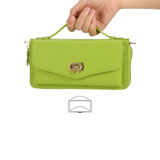For Samsung Galaxy S24+ 5G Crossbody Multi-functional Zipper Wallet Litchi Leather Phone Case(Green)
