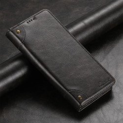 For Samsung Galaxy S23+ 5G Suteni Baroque Calf Texture Buckle Wallet Leather Phone Case(Black)