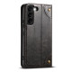 For Samsung Galaxy S23+ 5G Suteni Baroque Calf Texture Buckle Wallet Leather Phone Case(Black)