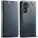 For Samsung Galaxy S23+ 5G Suteni Baroque Calf Texture Buckle Wallet Leather Phone Case(Blue)