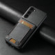For Samsung Galaxy S23+ 5G Suteni H03 Oil Wax Leather Wallet Stand Back Phone Case(Black)