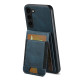 For Samsung Galaxy S23+ 5G Suteni H03 Oil Wax Leather Wallet Stand Back Phone Case(Blue)