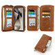 For Samsung Galaxy S24+ 5G Crossbody Multi-functional Zipper Wallet Leather Phone Case(Brown)