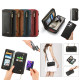 For Samsung Galaxy S24+ 5G Crossbody Multi-functional Zipper Wallet Leather Phone Case(Brown)