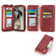 For Samsung Galaxy S24+ 5G Crossbody Multi-functional Zipper Wallet Leather Phone Case(Red)