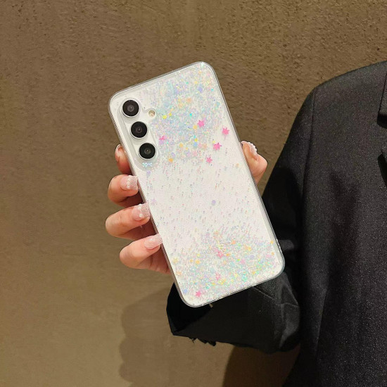 For Samsung Galaxy S24+ 5G Dreamy Star Glitter Epoxy TPU Phone Case(Transparent)