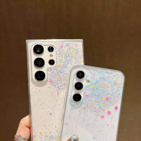 For Samsung Galaxy S24+ 5G Dreamy Star Glitter Epoxy TPU Phone Case(Transparent)